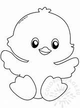 Cute Happy easter chick – Coloring Page sketch template