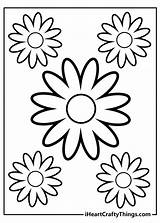 Simple Flower Coloring Pages Updated 2021 sketch template