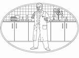 Scientist Coloring Pages  Free Printable For Kids sketch template