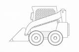 Bobcat Loader Coloring Page sketch template