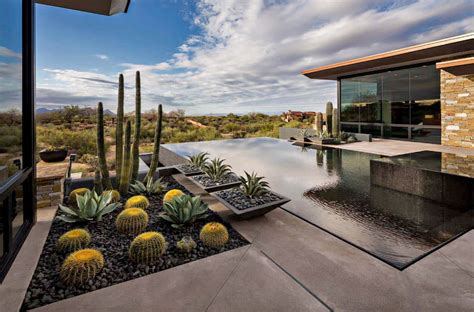 Fascinating modern desert home melds into the Sonoran landscape | Home landscaping, Desert ...
