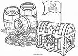 Coloring Pirate Treasure Chest Kids Pages Ship Sheets Sunken Print  sketch template