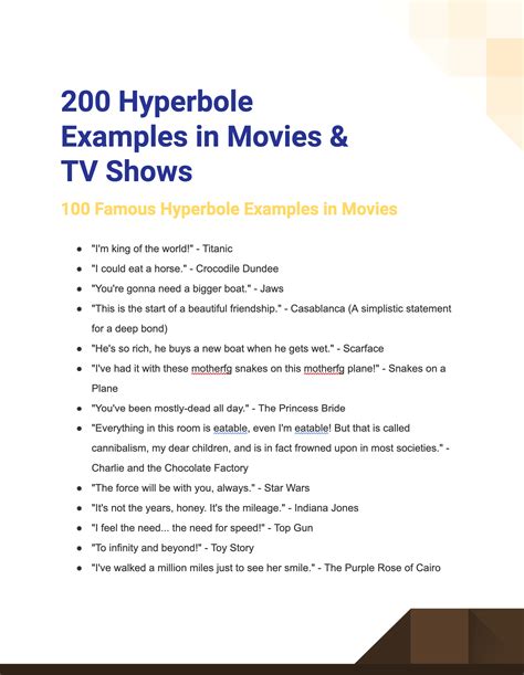 Hyperbole in Movies - 99+ Examples, How to Write, PDF, Tips