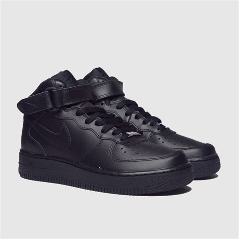 Kids Youth Black Nike Air Force 1 Mid Trainers | schuh