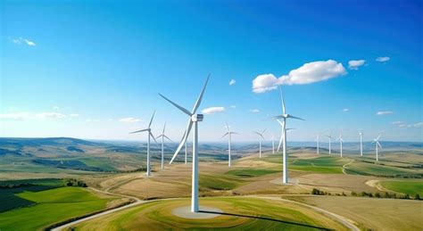 Aerial view of wind turbine generating in wind farm 29213412 Stock Photo at Vecteezy