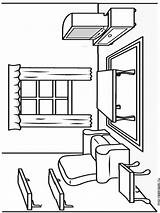 Furniture coloring pages sketch template