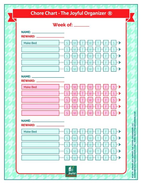 Free Printable Chore Charts For Multiple Children - Free Printable