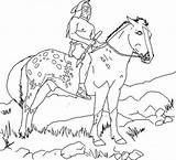 Native America Indian Horse Coloring Page  sketch template