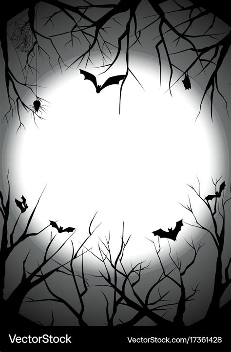 Happy halloween graveyard silhouette background Vector Image