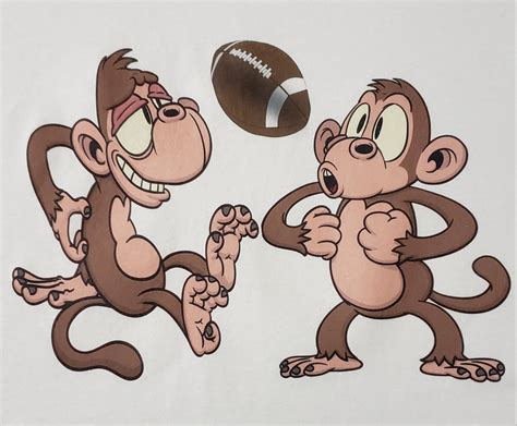 2 MONKEYS & A FOOTBALL : T-Shirt | Etsy