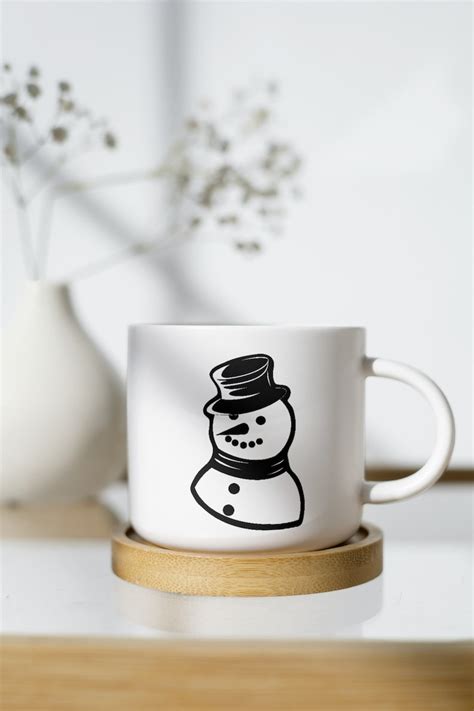 Snowman SVG, Snow Man With A Top Hat, Cute Snowman, Snowman PNG, Snowman Patterns, Snowman ...