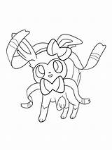 Sylveon Pokemon coloring Pages sketch template