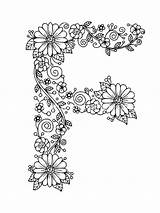 Letter F Coloring Page  Home sketch template