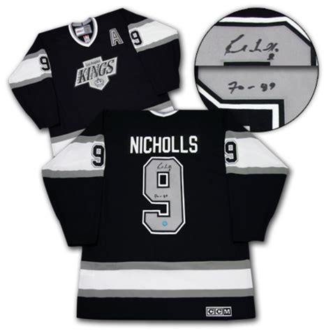 Bernie Nicholls Los Angeles Kings Autographed 70 Goals Retro CCM Hockey ...