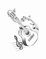 Guitar Coloring Pages Free Printable PDF sketch template