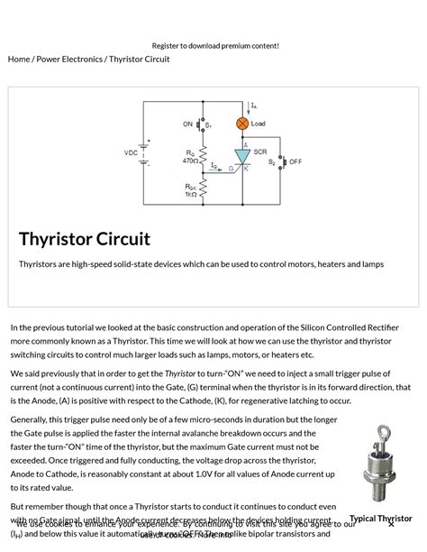 Useful Thyristor Switching Circuits - Register to download premium ...