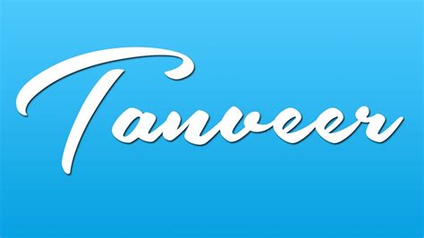 Tanveer Name Signature Style | Tanveer Signature Style | T Name Signature Styles - YouTube