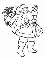 Coloring Pages Of Santa sketch template