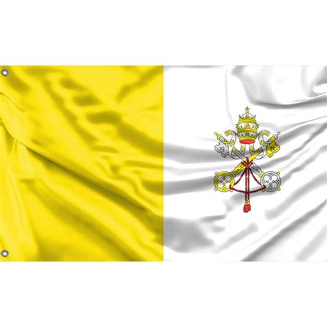 Vatican City Flag Unique Design Print High Quality Materials 5 Sizes ...