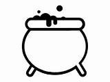 Halloween Witch Cauldron Coloring Page Drawing & Illustration Digital  sketch template