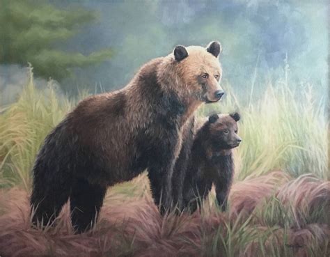 Grizzly Bear Bear Painting Bear Wildlife Art Bear Art | Etsy