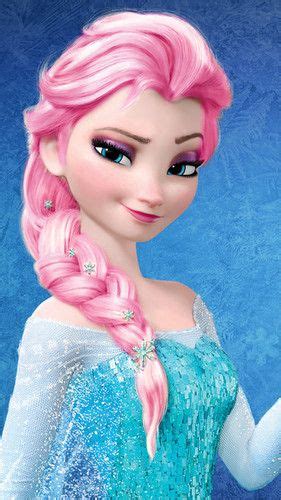 Elsa - Pink Hair Color wallpaper probably with a headshot in The Frozen Club Frozen Disney, Elsa ...