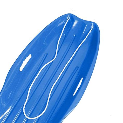 Slippery Racer Downhill Xtreme Toboggan Heavy-Duty Plastic Snow Sled for Adults & Kids, Blue ...