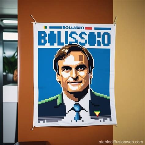 Bolsonaro Pixel Art Poster | Stable Diffusion Online