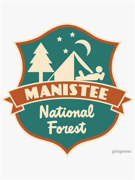 "Manistee National Forest" Sticker by ginkgotees | Redbubble