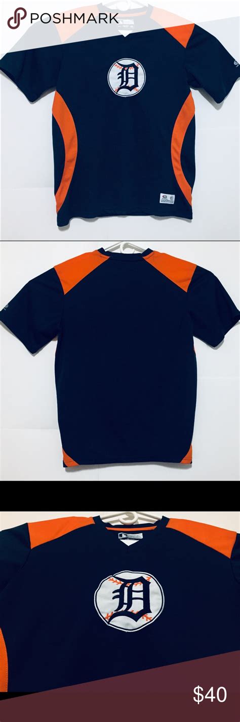 Detroit Tigers Tag-Less Pull-Over Warm-Up Jersey | Yankees t shirt ...