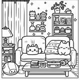 21 Cozy Spaces Coloring Book Pages For Kids And Adults  sketch template