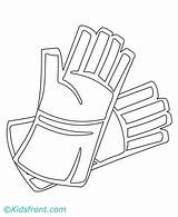 Gloves Coloring Pages Printable sketch template