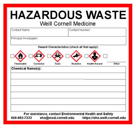 Printable Hazardous Waste Label Template Philippines