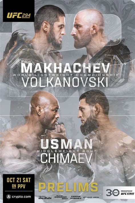 UFC 294: Makhachev vs. Volkanovski 2 (2023) - Posters — The Movie Database (TMDB)