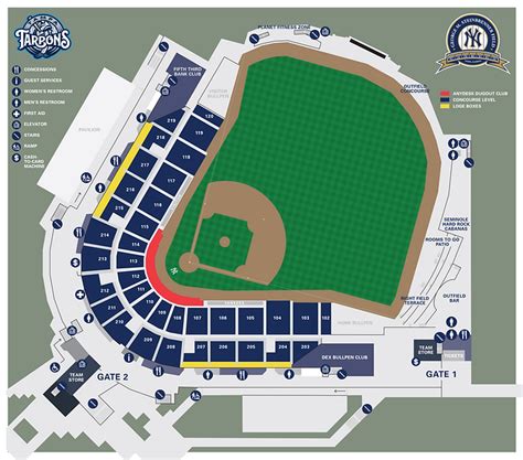 Seating Map | George M. Steinbrenner Field | Tampa