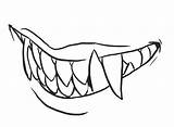 Teeth Vampire Fangs Drawing Sketch Coloring Page sketch template