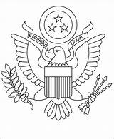 Draw the Great Seal Of The United States And Coloring Page sketch template
