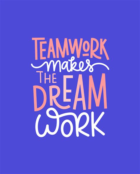 Group Cards - teamwork makes the dream work - team motivational card