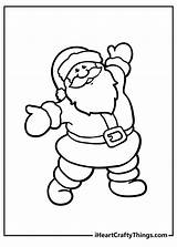 Christmas Coloring Santa sketch template