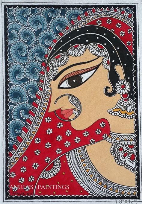 Original Madhubani Painting madhubani Bride 100% - Etsy India | Madhubani painting, Tribal art ...