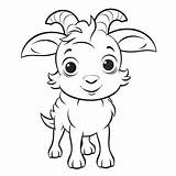 Cute Goat Coloring Pages Outline Sketch Drawing Vector Wing  sketch template