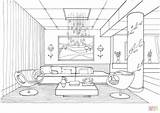 Living Room With Fireflies coloring Page  Free Printable Coloring sketch template