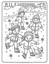 Winter Coloring Pages 4 Free Printable  Easy sketch template