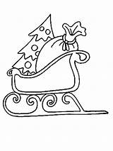 Sleigh Coloring Santa Christmas Sled Drawing Pages Whoville Sleighs  sketch template