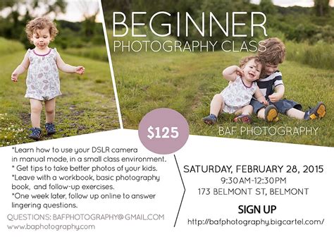 Boston beginner photography class