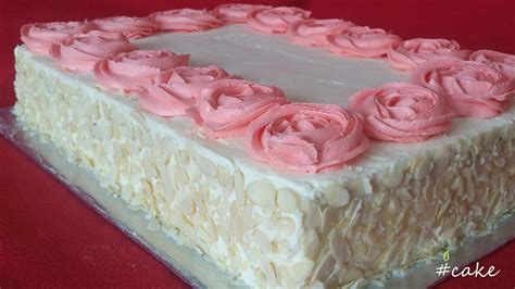 Easy Buttercream Roses Sheet Cake Decorating - YouTube