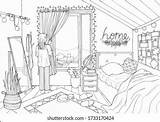 Bedroom Coloring Pages Printable sketch template