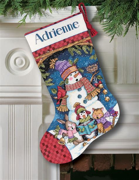 Dimensions Cute Carolers Stocking Cross Stitch Kit in 2020 | Cross stitch christmas stockings ...