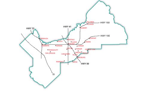 Fresno County Public Library - Map of Fresno County