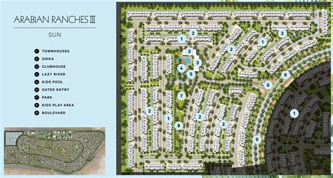 Sun Townhouses at Arabian Ranches III, Dubai - Master Plan